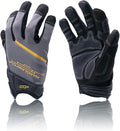 HANDLANDY Work Gloves for Men & Women, Utility Mechanic Working Gloves Touch Screen, Flexible Gardening Gloves for Yard