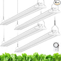 Barrina TX72 4FT Grow Lights for Seed Starting, 288W (4 x 72W, 2000W Equivalent), High PPFD, 5000K Daylight Full Spectrum, Mechanical Timer, Hanging Grow Lights with On/Off Switch Linkable, 4 Packs