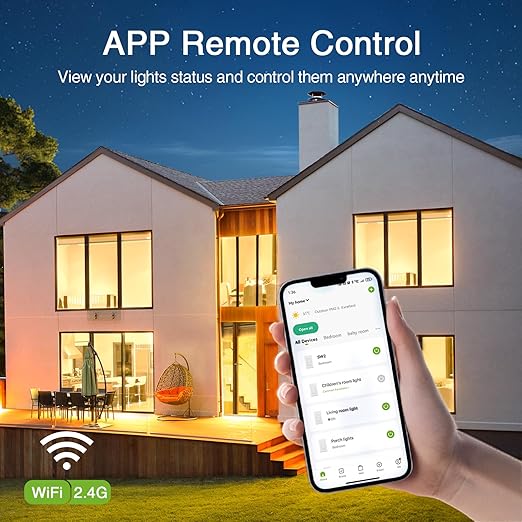 GHome Smart Dimmer Switch, Single Pole, 2.4GHz WiFi Dimmer Light Switch Works with Alexa and Google Home, Voice & APP Remote Control | Timer & Schedule | UL FCC Certified, Neutral Wire Required, 3 PCS