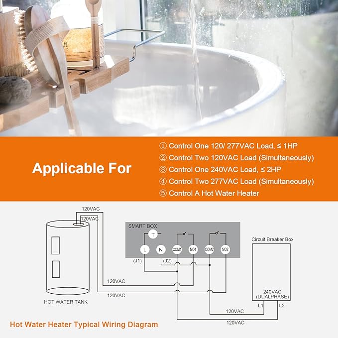 SURAIELEC Pool Timer, 24 Hour Mechanical Pump Timer, 40 AMP, 120, 240, 277 VAC, Outdoor Heavy Duty Metal Casing Pool Control, Electric Clock Switch Box for Pump, Water Heater, Spa, Hot Tub
