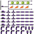 Tondiamo 50 Pcs Garden 5/8" Drip Irrigation Tape Tubing Fittings Kit Include Connector, Tee Coupling, Elbows, End Cap, On/Off Valve Barb for Most 16-17 mm Tubing Irrigation System(Purple)