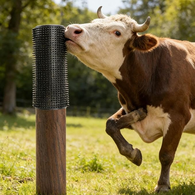Goat Scratching Post | Full Massage Heavy Duty Comfortable Shedding Brushes,Goats Livestock Scratching Comb - for Farm Animal Cows Dogs Cattle