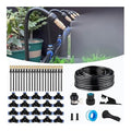 82FT Drip Irrigation Kit, Automatic Garden Watering System with Tool-Free Quick Connectors, 360° Bending Droppers & Copper Misting Nozzles for Greenhouse, Patio, Lawn & Vegetable Garden. (25M)