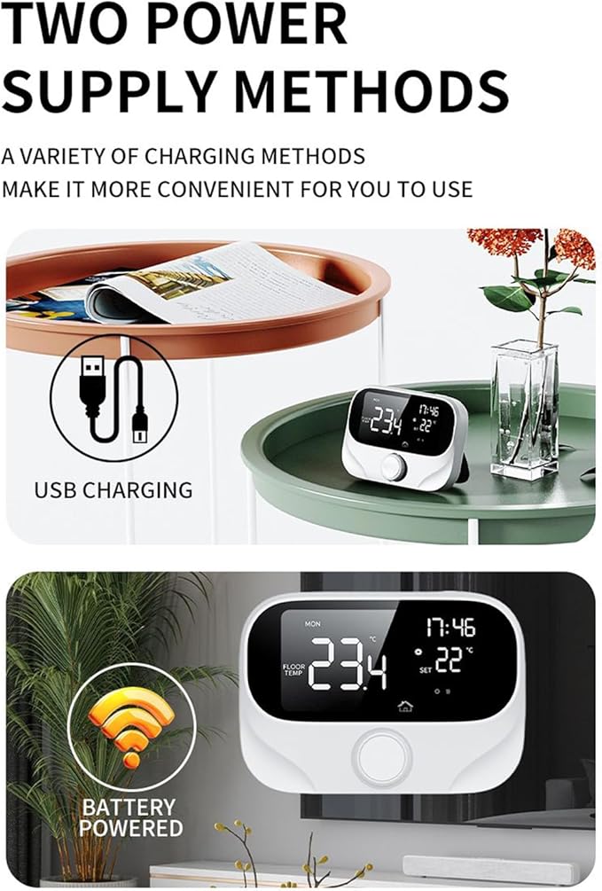 Smart Thermostat for House,Smart Thermostat with APP and Voice Control - Boiler Temperature Control Monitor | for RV Office Bedroom Home Indoor Boiler Greenhouse Living Room