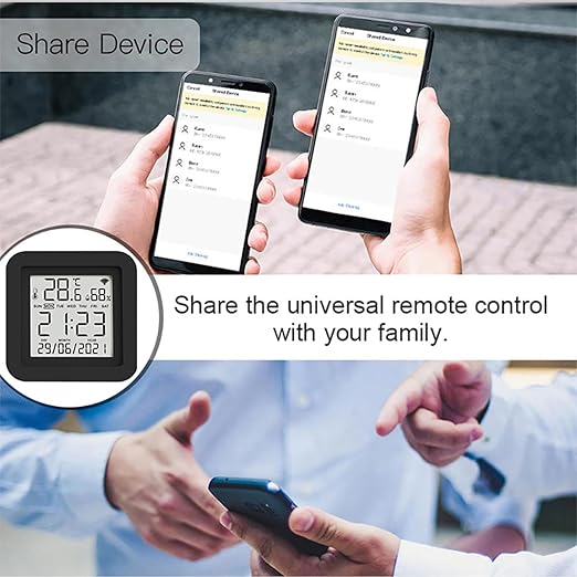 Usmile Smart WiFi Temperature Humidity Sensor with IR Remote Control for Home Automation, Compatible with Alexa, Google Assistant, Tuya, SmartThings