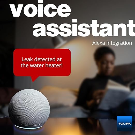 YoLink Water Leak Starter Kit: Hub + 6 Leak Sensor 4 (105 dB Siren), LoRa Long-Range, App/SMS/Email Alerts, D2D Offline, 2 AAA Up to 5-Year Battery, Compatible with Alexa/IFTTT/Home Assistant
