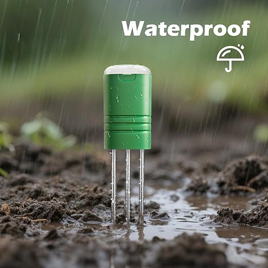 VODESON Soil Moisture Meter for Plants, Multi-Zone Wireless Soil Test Kit & Soil Thermometer, TDR4-in-1 Plant Water Meter, 230ft RF, IPX5 Waterproof, Indoor Outdoor Garden Lawn Farm(Display+2Sensor)