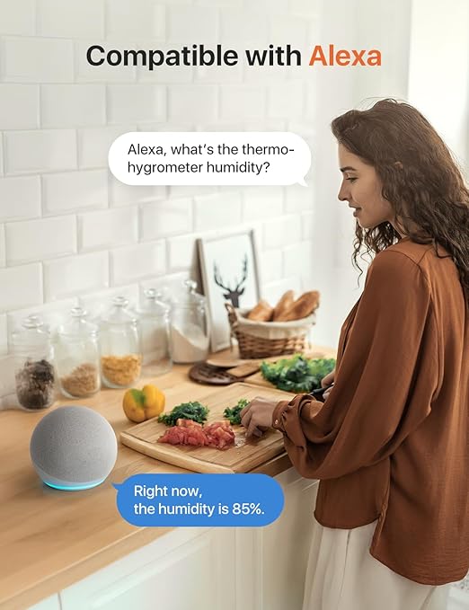 X-Sense WiFi Thermometer Indoor Hygrometer, Digital Temperature Sensor with App Notification Alerts, Temperature Humidity Meter for Room, Data Storage Export at No Charge, 3 Sensors & 1 Base Station