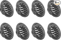 4 inch 8-Pcs Stainless Steel Vent Cover, Black Round Soffit Louver Grille Exhaust Cover, Built-in Mesh Screen, Suitable for Vent Places Such as Kitchen, Bathroom, etc (4 inch Black Cover 8Pcs)