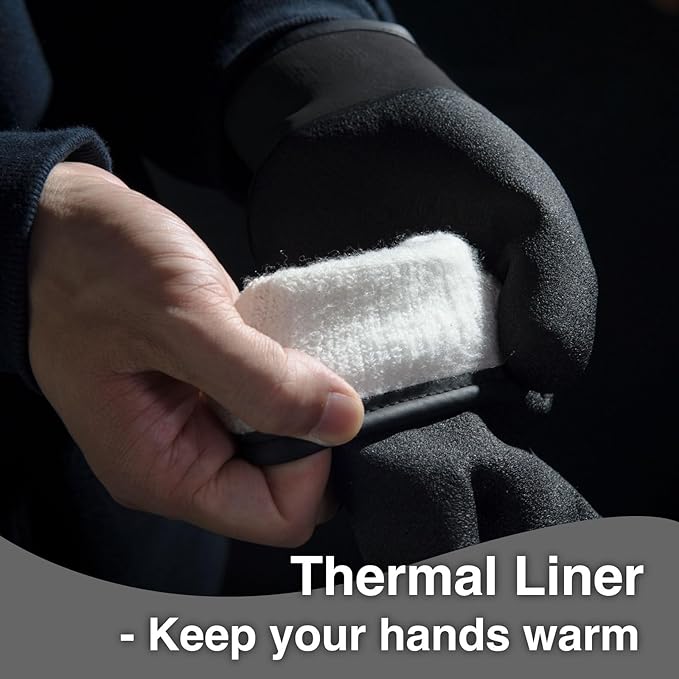 KAYGO Winter Waterproof Thermal Work Gloves, Double Latex Coated, Insulated Warm Liner For Cold Weather, KG145,Black