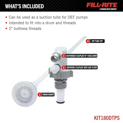 Fill-Rite KIT180DTPS Kit, Professional Series 55 Gallon Drum Drop Tube