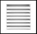 HVAC Premium 16''w X 16''h Aluminum Exterior Vent for Walls & Crawlspace - Rain & Waterproof Air Vent with Screen Mesh - HVAC Grille - White [Outer Dimensions 17.5"w x 17.5"h]