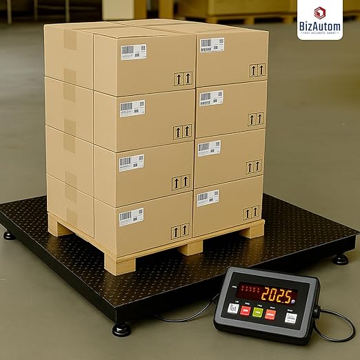 Industrial Floor Scales, 48"x48" 10000lbx1lb Accurate Pallet Scale with Smart Digital Indicator, Heavy-Duty Weighing Scale for Warehouse Shipping and Industrial Use, (4'x4')