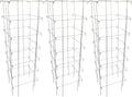 Happy Trees Large Heavy Duty Tomato Cages - Support Trellis for Climbing Vegetables and Plants - 18" x 18" x 58" - Thick Gauge Galvanized Steel, Collapsible Easy Storage, 3-Pack, Made in USA