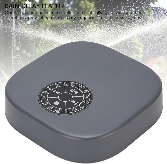 Diydeg Smart Sprinkler Controller, 16 Zone 2.4G 5GHz WiFi Irrigation Controller with Local Weather Intelligence, APP Remote Control & Rain Skip, Water Timer for Garden, Lawn, Yard (US Plug 120V)