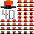 1/4" Drip Irrigation Valves, 40 Pcs Drip Irrigation Shut Off Switch Valve for 1/4 Inch Drip Irrigation Tubing, Water Flow Control Valve Drip Line Cut Off Valve for Drip Sprinkler Garden Systems