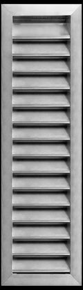 HVAC Premium 8"W x 34"H Aluminum Exterior Gable Louver Vent For Walls & Crawlspace - Weather-Resistant Air Grille With Screen Mesh - [Outer Dimensions 9.75"W x 35.75"H]