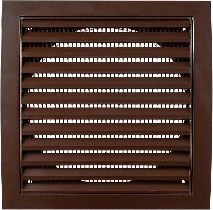 Vent Systems 6'' Inch Brown Vent Cover - Plastic Louvered Dryer Cover for Bathroom, Kitchen, Garage Exhaust Vents - Exhaust/Supply Air Register Grille for Home Improvement - Indoor and Outdoor