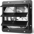 Xcity 12 inch Shutter Exhaust Fan, Wall Mounted Fan High Velocity 1500 CFM, 1600 RPM, Auto Aluminum Attic Vent Fan, Low Noise for Garage,Warehouse, Commercial, Greenhouse Ventilation Cooling