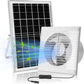 blessny Solar Powered Exhaust Fan, 15W Solar Panel + 6" Ventilation Vent Fan for Outside Greenhouse, Chicken Coop, Shed, Pet House