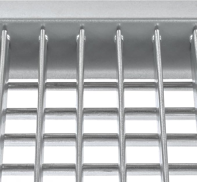 13" x 5" Aluminum Supply/Exhaust Grille for a Round Spiral Duct - Grill Cover with Adjustable Louver Blades - Air HVAC Return Register for Home, Bathroom, Ceiling