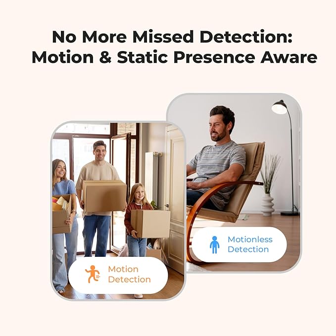 THIRDREALITY Presence Sensor R2,24GHz mmWave Radar,Adjustable Sensitivity,Zigbee Hub Required,Battery Powered,Support Home Assistant,SmartThings,Homey,Hubitat or Echo Devices with Built-in Zigbee hub