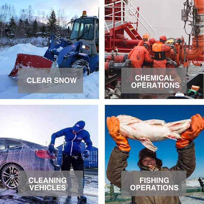 LIICHAAO(1-4 Pairs Insulated&Waterproof,Chemical & Oil Resistant, Freezer Work,Warm Gloves,Non-Slip,Ultra Flexible