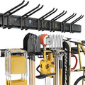 GRENPRO Garage Tool Organizer Wall Mount with 49.5 inches Rails and 6 Double-layer Hooks, Heavy Duty Tool Rack, Garage Storage Rack For Yard Tools