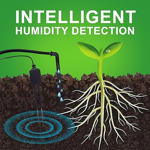 Drip Irrigation kit Indoor Plant Irrigation System Automatic Plant Waterer Plant Humidity Sensor Timer Water drip System kit to Growing Tent IKEA self Watering Automatic Mister kit Greenhouse(2 Sets)