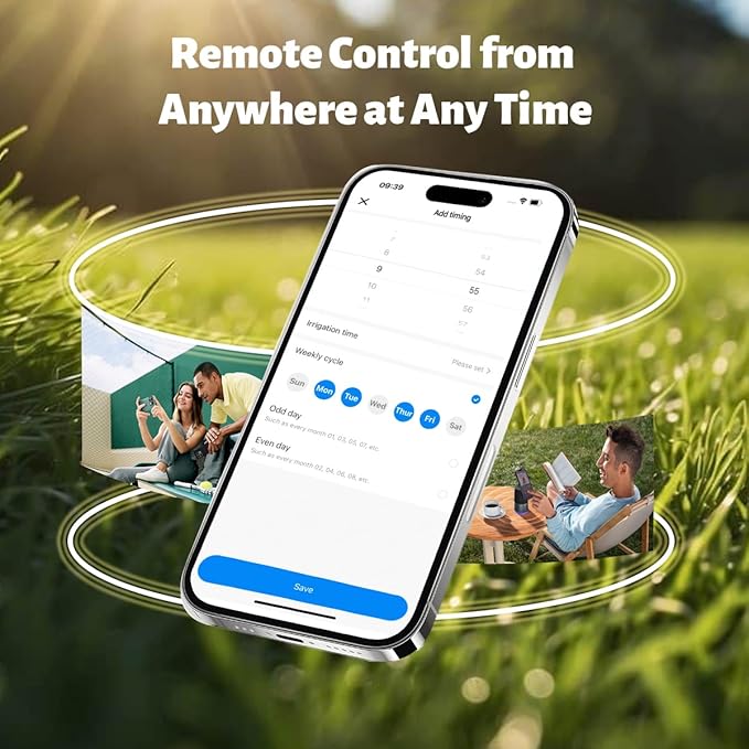 Water Timer for Garden Hose(Note:Zigbee Gateway Needs to be Purchased Separately), GreenVation Plant Automatic System for Yard Outdoor Irrigation, Smart Sprinkler Timer with Tuya/Smart Life App