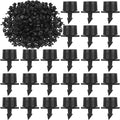 Yaocom Sprinkler Irrigation Drippers, 1/4 Inch Barbed Drip Emitter, 360 Degree Watering Adjustable Suitable Anti-Clogging Drippers for 4mm/7mm Garden Watering Tubing System(Black,400 Pcs)