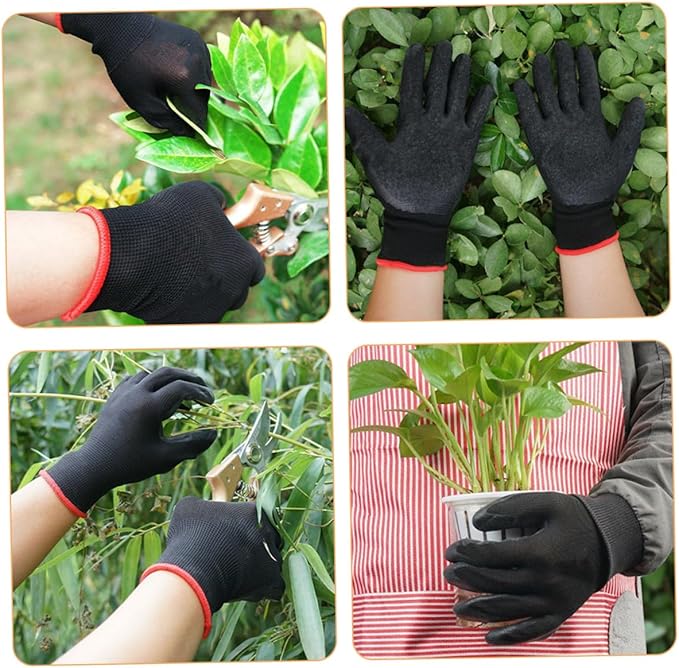 BESTonZON Heavy Duty Gardening Gloves Waterproof Anti-puncture Yard Work Gloves for Men and Women with Anti-wear Latex Coating and Non-slip Grip for Outdoor Garden and Landscaping