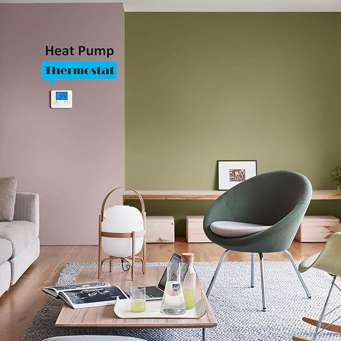 Suuwer Non-Programmable Heat Pump Thermostat for Home up to 2 Heat and 1 Cool