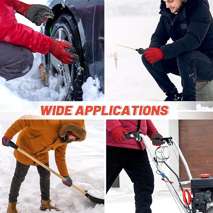 Winter Work Gloves Thermal Insulated Work Gloves Freezer Gloves Waterproof Foam Latex Coated Gloves for Men Women