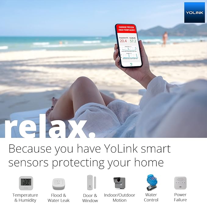 Smart Motion Sensor, YoLink 1/4 Mile World's Longest Range Wireless Motion Detector Compatible with Alexa IFTTT, Movement Detector App Alerts Remote Monitor for Indoor Use, YoLink Hub Included
