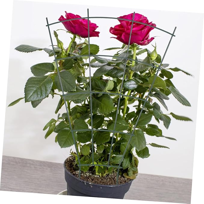 4pcs Garden Trellis for Climbing Plants and Vines – Metal Plant Support Frame for Flower Pots, Vegetable Climbing Stand for Outdoor and Indoor Garden Use