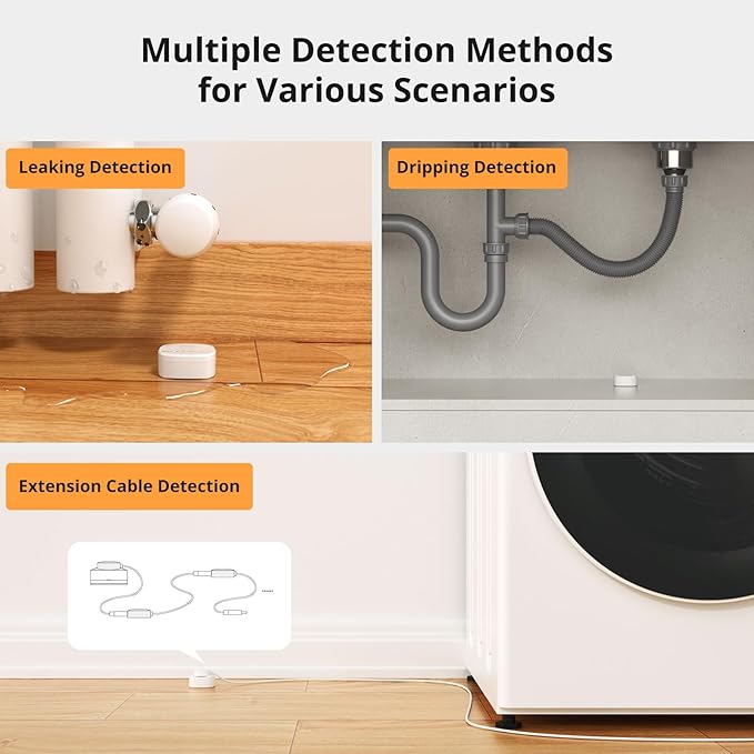 SONOFF SNZB-05P Zigbee Water Leak Sensor for Alarm System and Smart Home Automation, Wireless Mini Flood Detector for Kitchen Bathroom Basement 1Pack