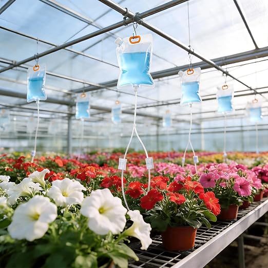 3 Pcs 5L Plant Water Bag Plant Watering System Device, Automatic Plant Waterer Self Watering IV Drip Bag Irrigation Drip Watering Bag with Adjustable Flow for Indoor Outdoor Potted Plant