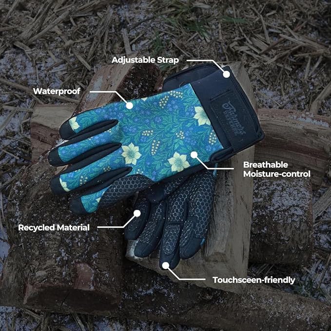 FARMER'S DEFENSE Waterproof Winter Work Gloves, Insulated, Touchscreen-Friendly, for Gardening, Snow Shoveling & Outdoor Work