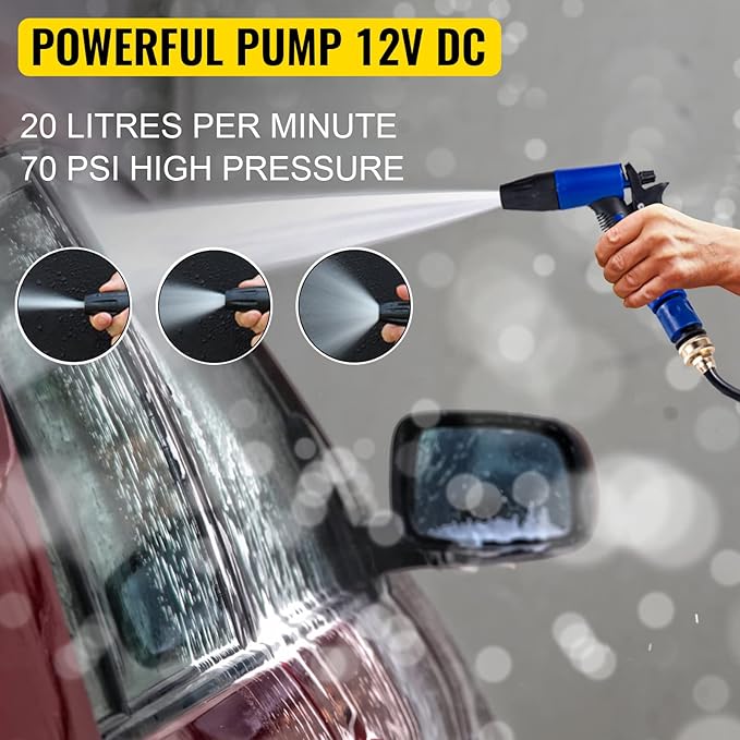 VEVOR Water Diaphragm Pump 5.5 GPM 12V Washdown Pumps Automatic 70 PSI Pump for Car Washing, Agricultural Irrigation, Boats, Marine Yacht