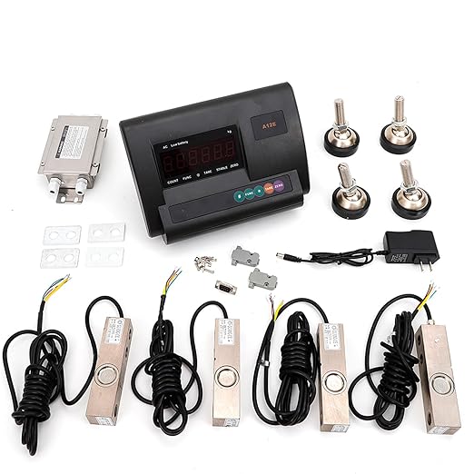 Livestock Scale Kit, 5000LBS High Precision Indicator Floor Scale with 4-Wire Junction Box 2.5T Load Capacity Animal Scale Kit for Cattle Pigs Sheep Goats Waterproof