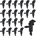 80Pcs 1GPH Drip Emitter Garden Flag Irrigation Drippers, 4L/H Sprinkler System Parts for 4/7mm Tubing, Adjustable Flow for Trees, Shrubs, Lawn, Vegetable Gardens, Black
