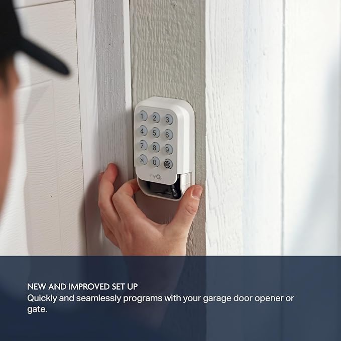 Chamberlain Genuine myQ Garage Door Opener Keypad – Wireless Exterior Keyless Entry, Secure Pin Access, Weather Resistant – Works with Chamberlain, LiftMaster & Craftsman Openers