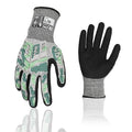 Safety Work Gloves, Impact Gloves for Men Women, Cut Resistant Non-Slip Heavy Duty Gloves with Nitrile Grip, Touch Screen Glove with Impact Protection for Mechanic Construction, Large, Camo