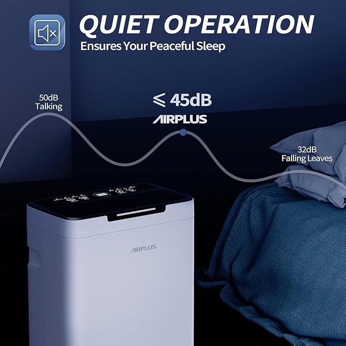 AIRPLUS 1600 Sq. Ft Dehumidifier for Basement, 30 Pints Powerful Dehumidifier for Home, Large Rooms, Bedrooms, Sufficient Capacity Water Tank with Drain Hose (AP2011N)