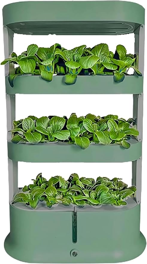 Garden Hydroponic Growing System 48 Pods Hydroponics Tower, Plant Germination Kit Aeroponics Growing Kit with Grow Light & Automatic Watering, Smart Garden Planter Aquaponics Planting System~/