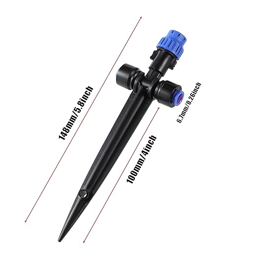 Drip Irrigation Emitters,with Adjustable 360 Degree Water Flow Drippers Sprayer Push-to-Fit for 1/4 inch Tubing, Garden Drippers Sprayer for House Garden Watering System (36pcs- Drip)