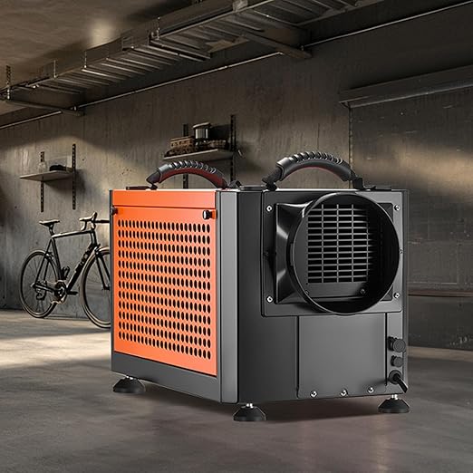 VEVOR 70 Pints Commercial Dehumidifier with Drain Hose, Portable Crawl Space Dehumidifiers for Basement Storage Room Industrial, Auto Defrost/Drainage, Heavy-duty Galvanized Steel, LED Indicate