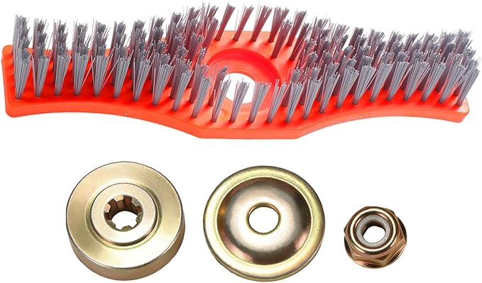 ordinarYone Heavy Duty Mower Brush Thick Nylon Bristles for Effective Removal of Stubborn Dirt Grass Tool