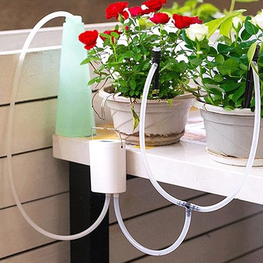 Intelligent Charging Potted Plant Timing Watering Kit, Automatic Drip Irrigation System, Smart Watering Controller with Adjustable Timer for Indoor Outdoor Plants, Includes